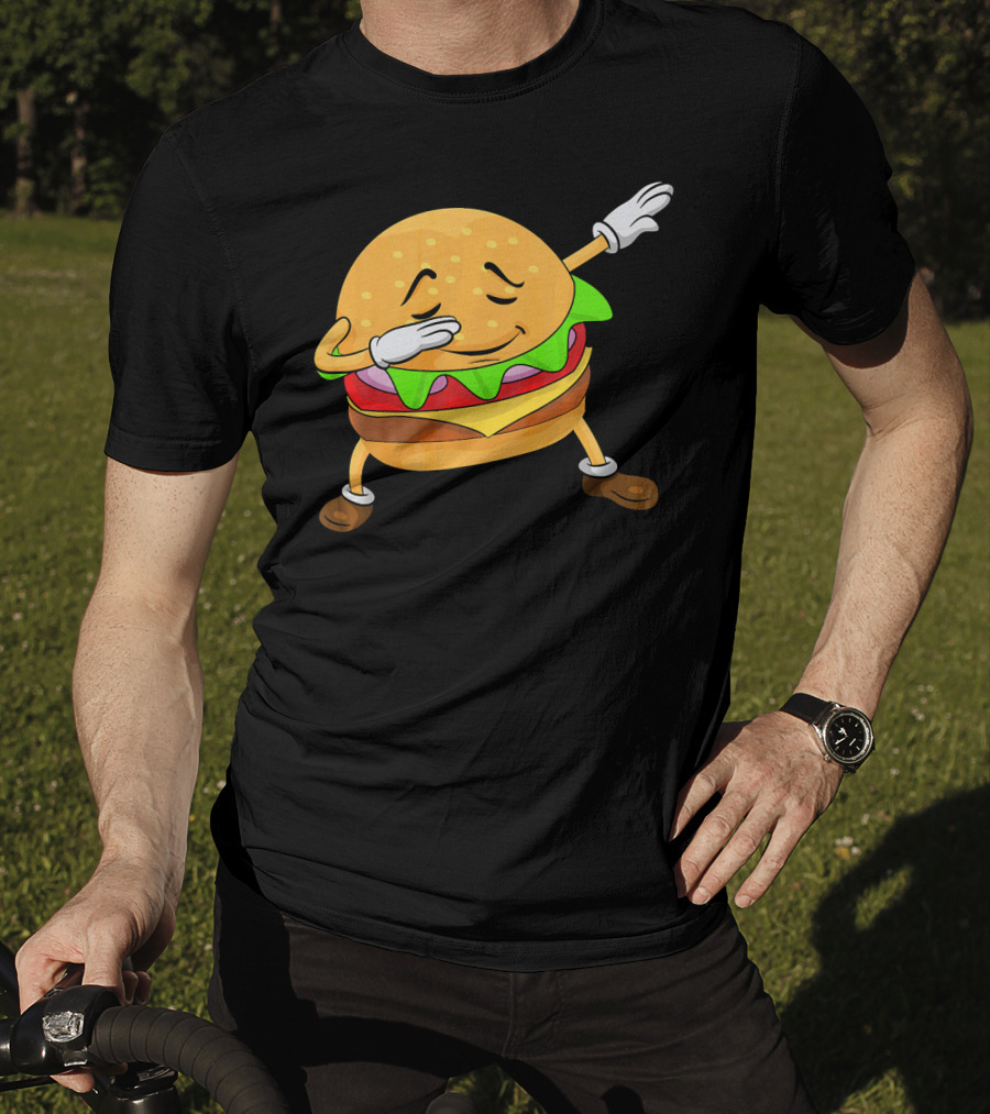 Burger Dabbing Dance Cheese Lettuce Tomato T-Shirt