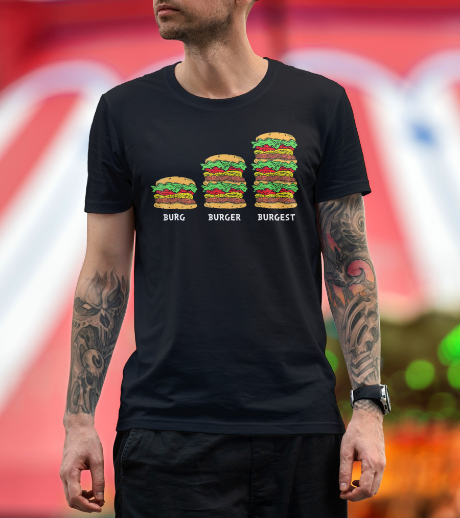 Burg Burger Burgest Cheeseburger Evolution T-Shirt