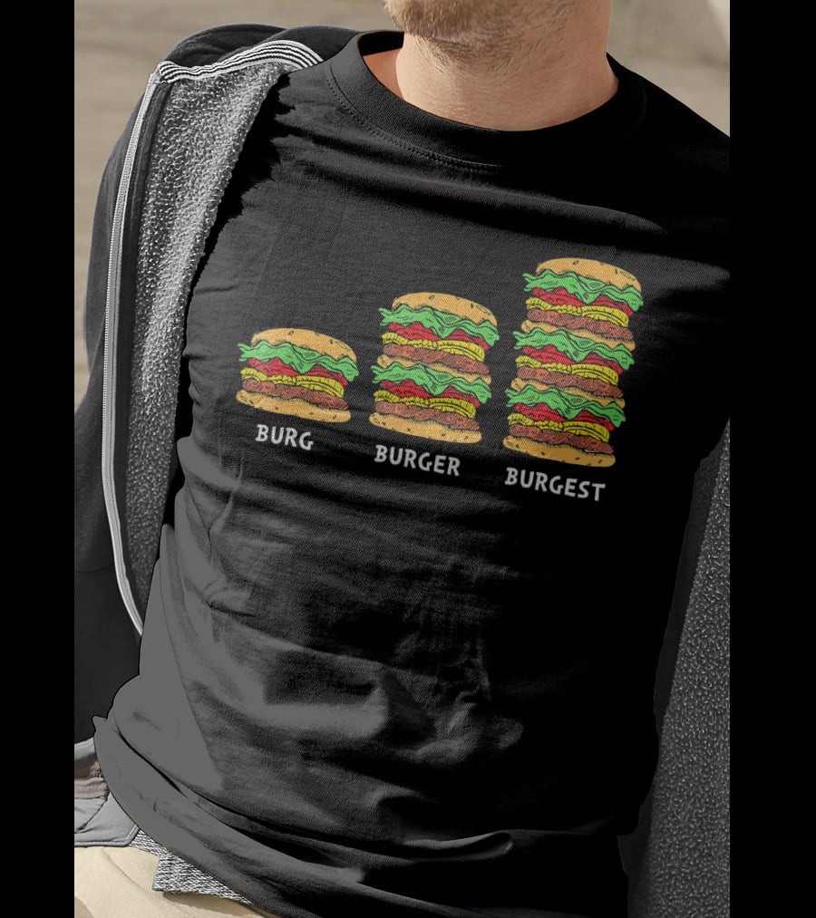 Burg Burger Burgest Cheeseburger Evolution T-Shirt