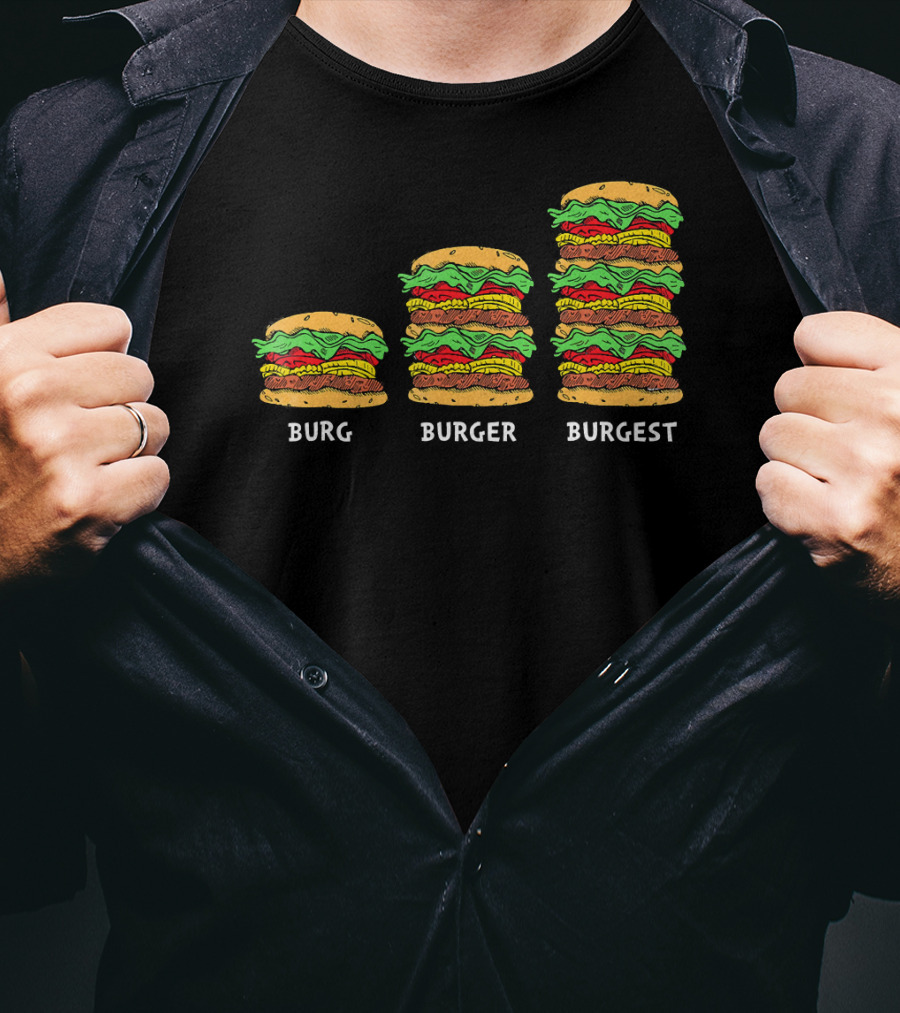 Burg Burger Burgest Cheeseburger Evolution T-Shirt