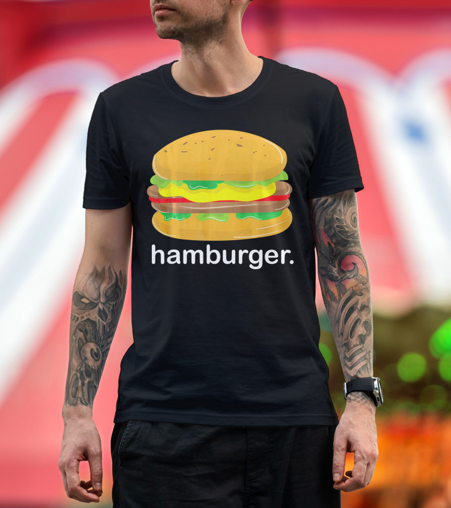 Funny Hamburger Meme Burger Cartoon Cheeseburger T-Shirt