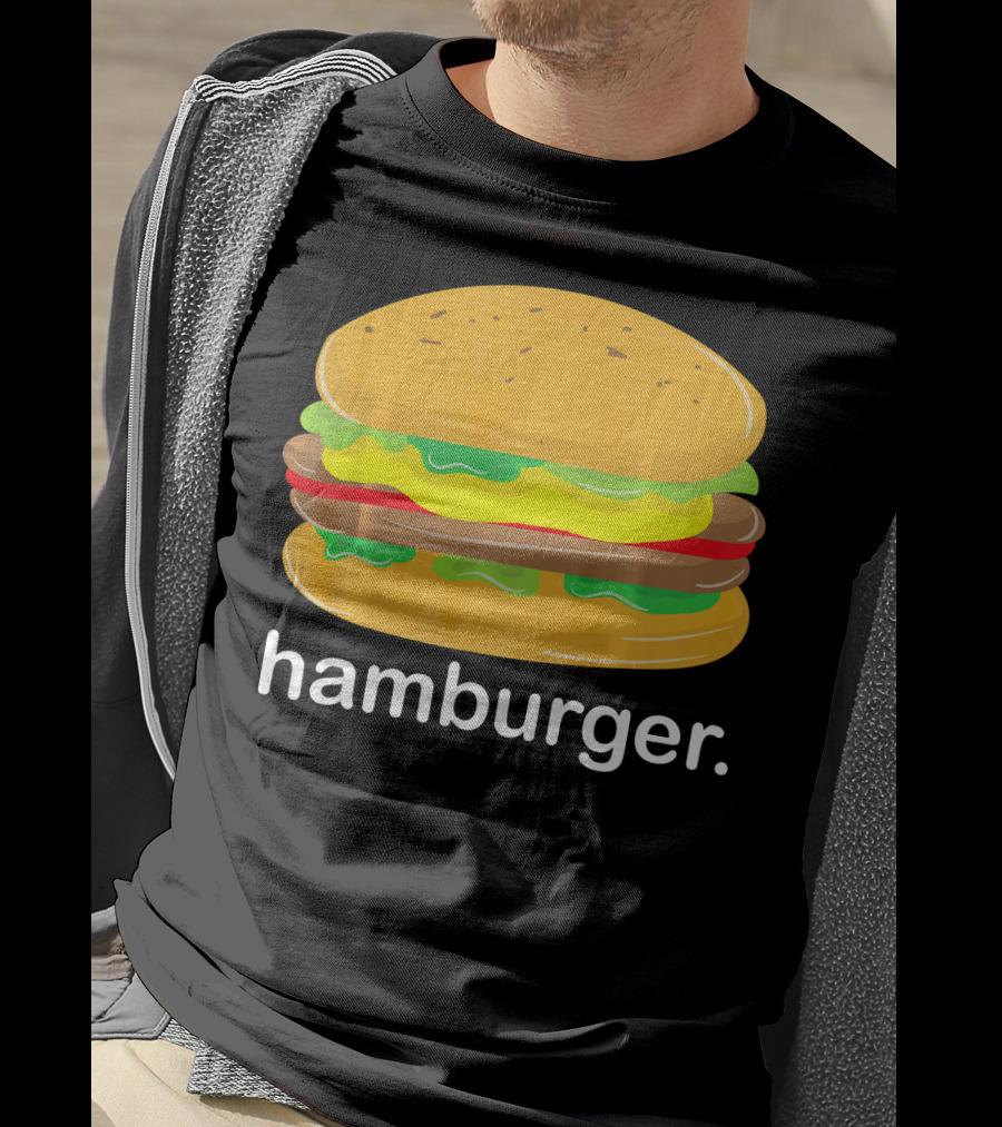 Funny Hamburger Meme Burger Cartoon Cheeseburger T-Shirt