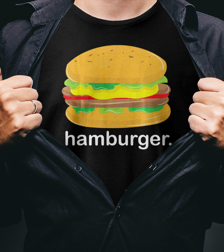 Funny Hamburger Meme Burger Cartoon Cheeseburger T-Shirt