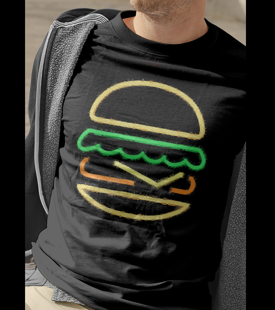 Burger Neon Style Of A Burger T-Shirt