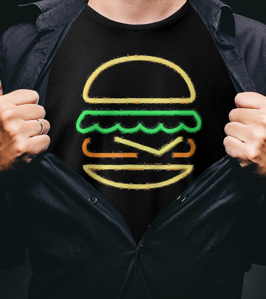 Burger Neon Style Of A Burger T-Shirt