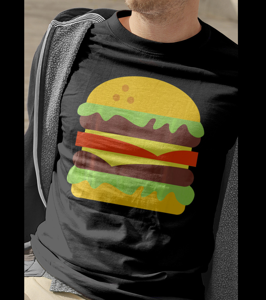 Cheeseburger Icon Hamburger With Cheese Classic Stack T-Shirt