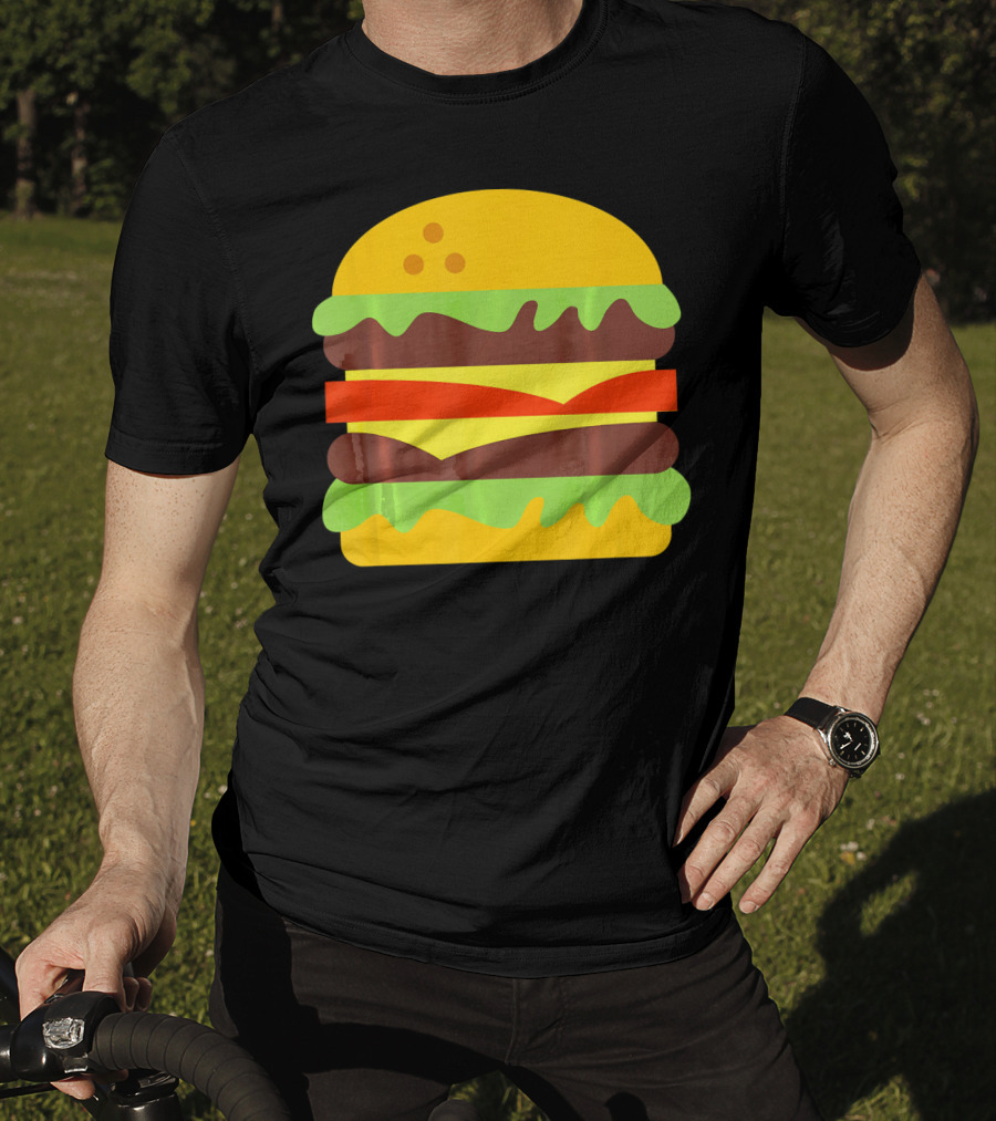 Cheeseburger Icon Hamburger With Cheese Classic Stack T-Shirt