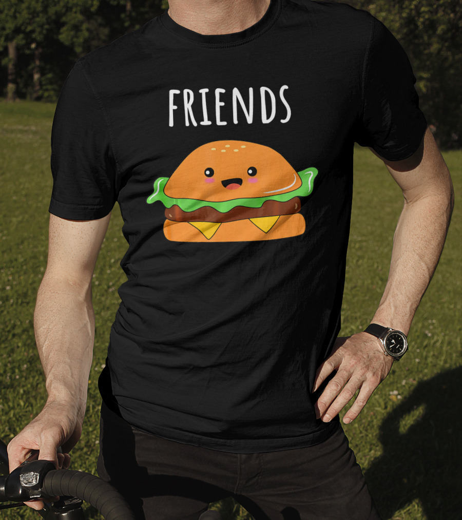 FRIENDS THE BURGER Matching Couples Mot T-Shirt