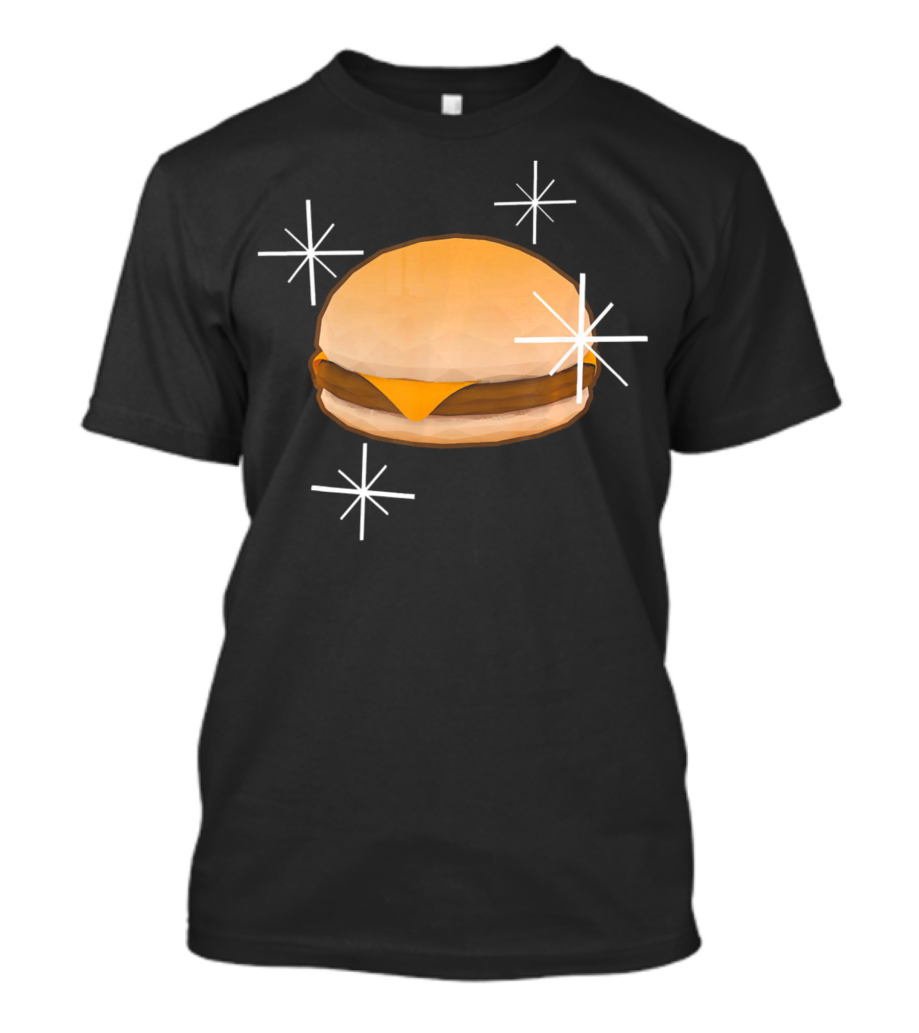 Random Cheese Burger With Stars T-Shirt