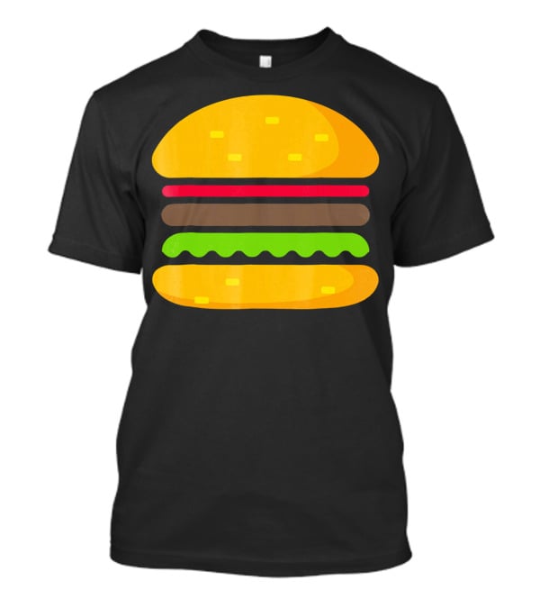 Minimalist Hamburger Layers Striped T-Shirt