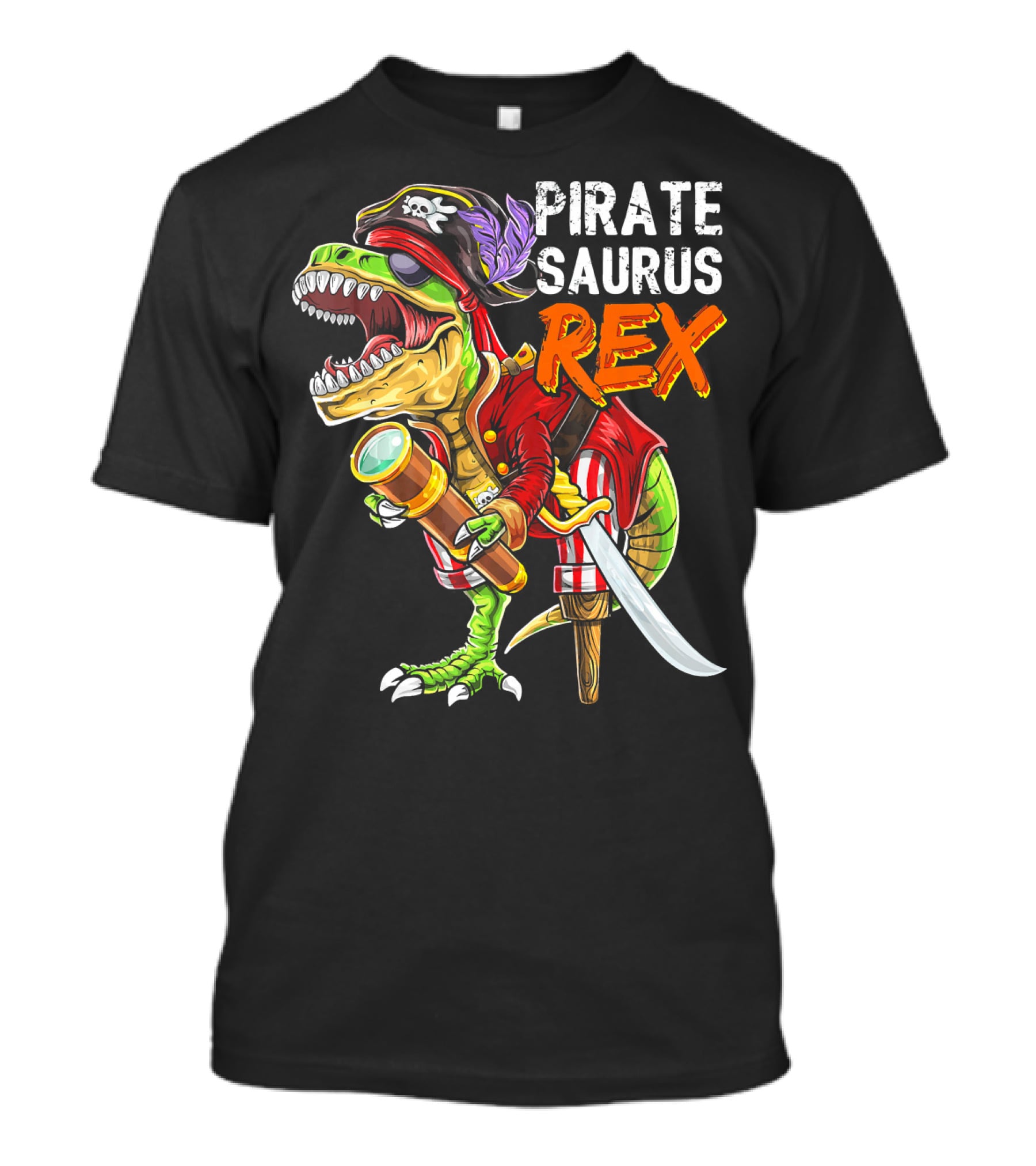 Pirate Saurus Rex Dinosaur Pirate Hat T-Shirt
