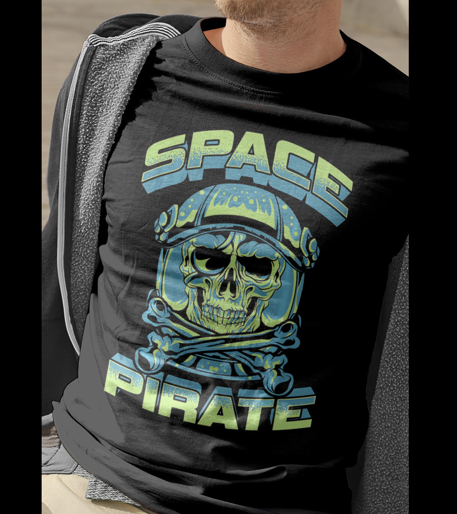 Space Pirate Astronaut Skull T-Shirt
