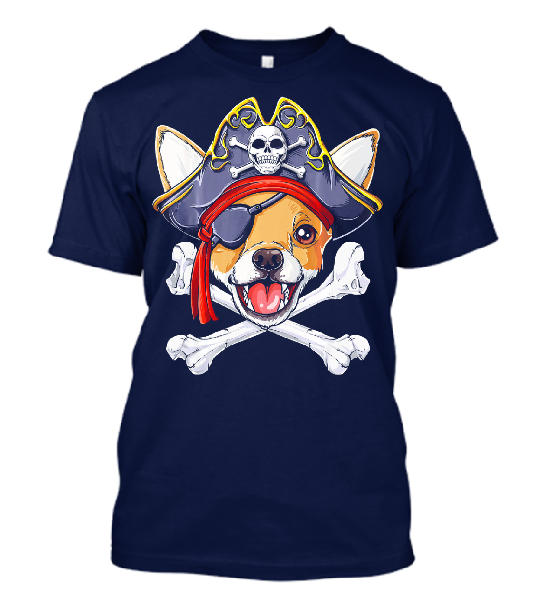 Buccaneer Chihuahua With Skull And Crossbones Bandana T-Shirt