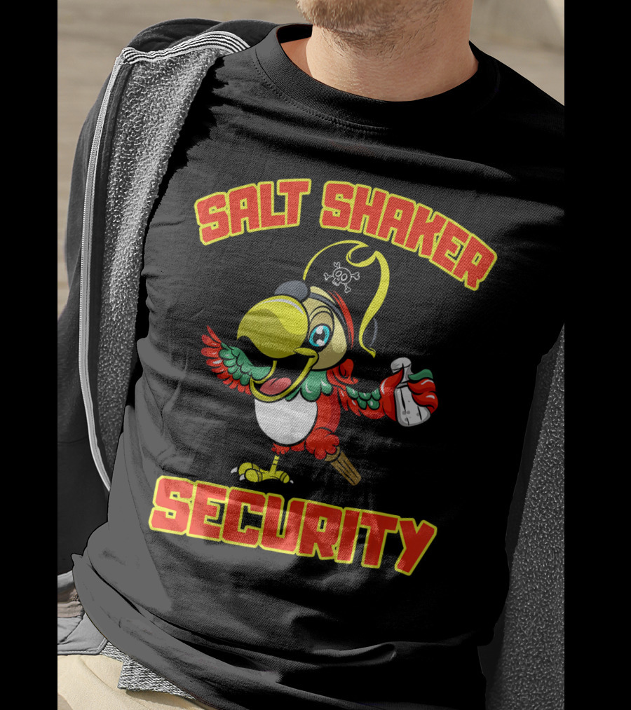Salt Shaker Security Pirate Macaw T-Shirt