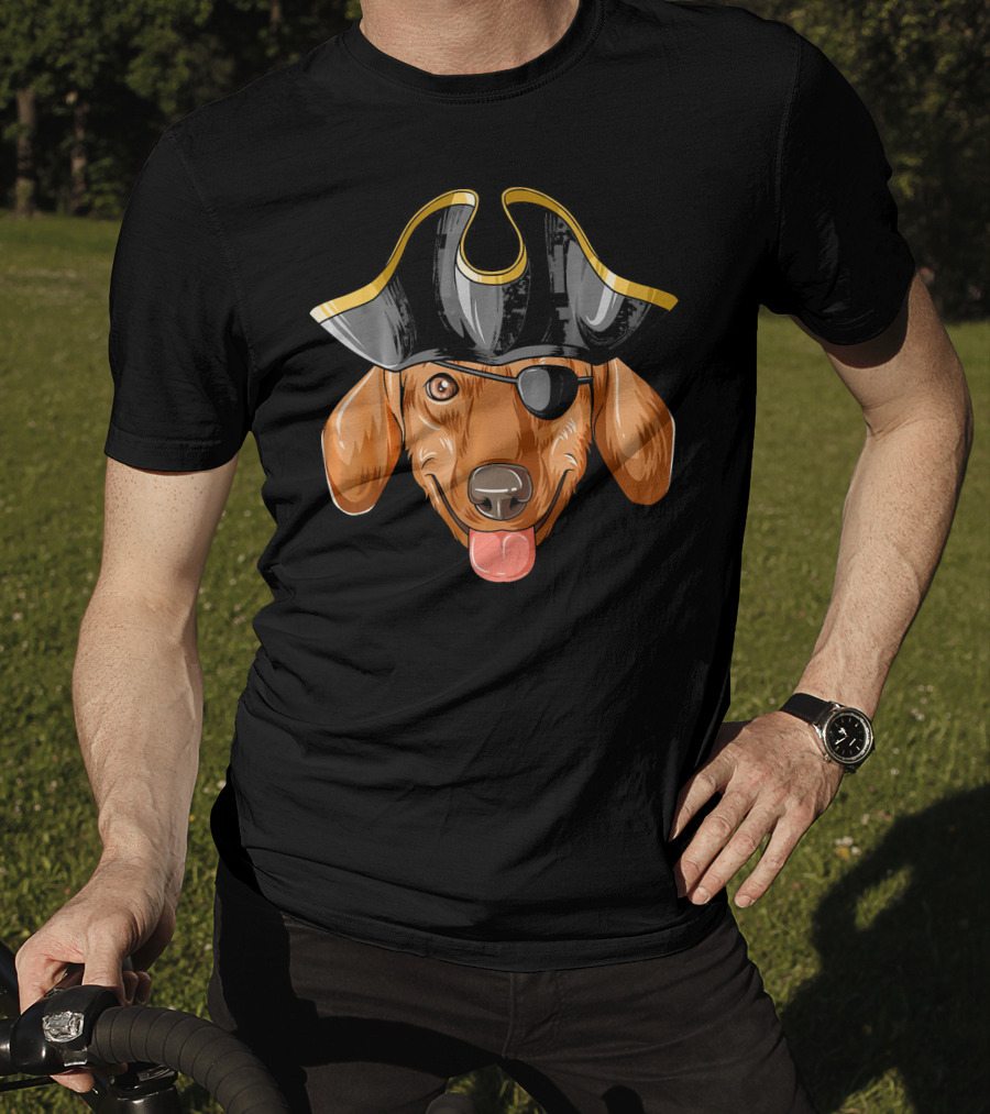 Pirate Dachshund With Pirates Hat And Eye Patch T-Shirt