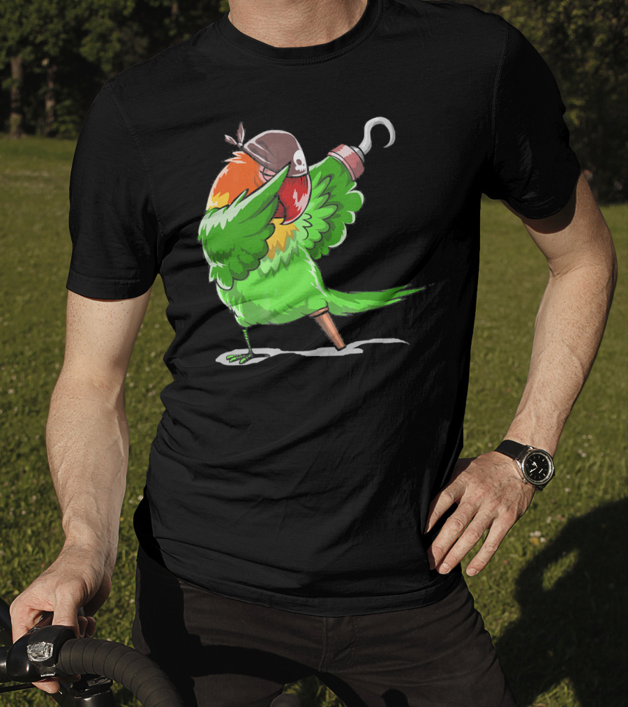 Gasparilla Pirate Parrot Dabbing With Peg Leg And Hook T-Shirt