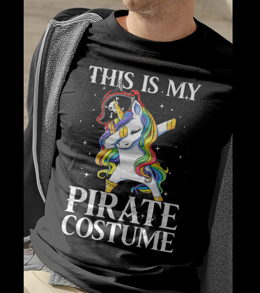 This Is My Pirate Costume Dabbing Unicorn Pirate T-Shirt