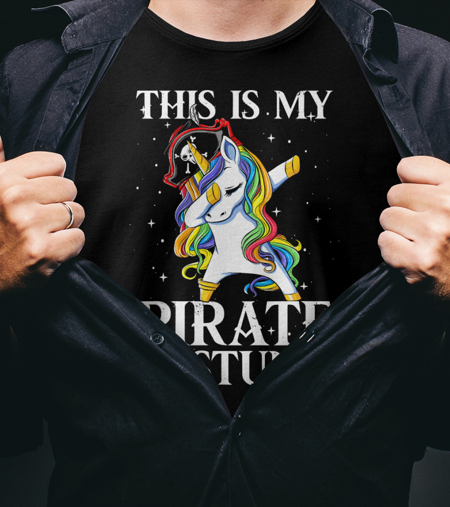 This Is My Pirate Costume Dabbing Unicorn Pirate T-Shirt