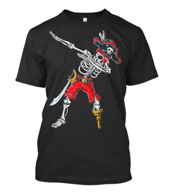 Dabbing Skeleton Pirate Dancing Halloween Kids Jol T-Shirt