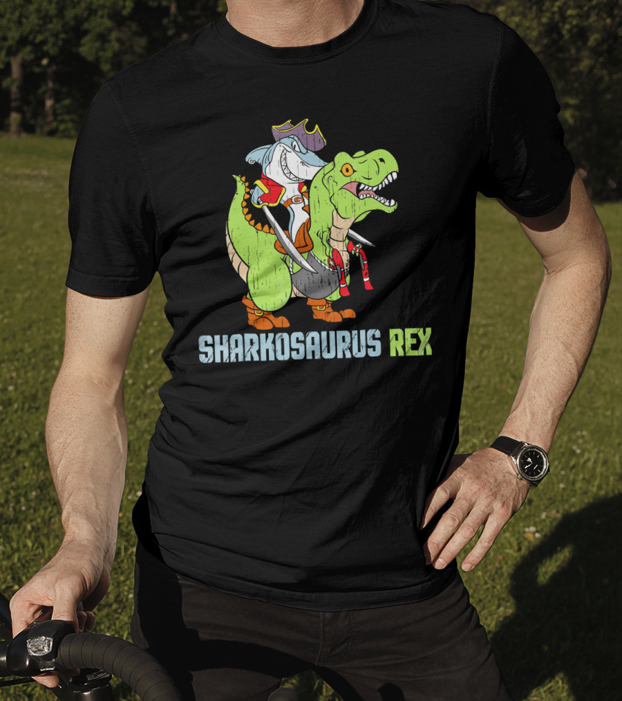 SHARKOSAURUS REX Shark And Dinos Pirate Adventure T-Shirt