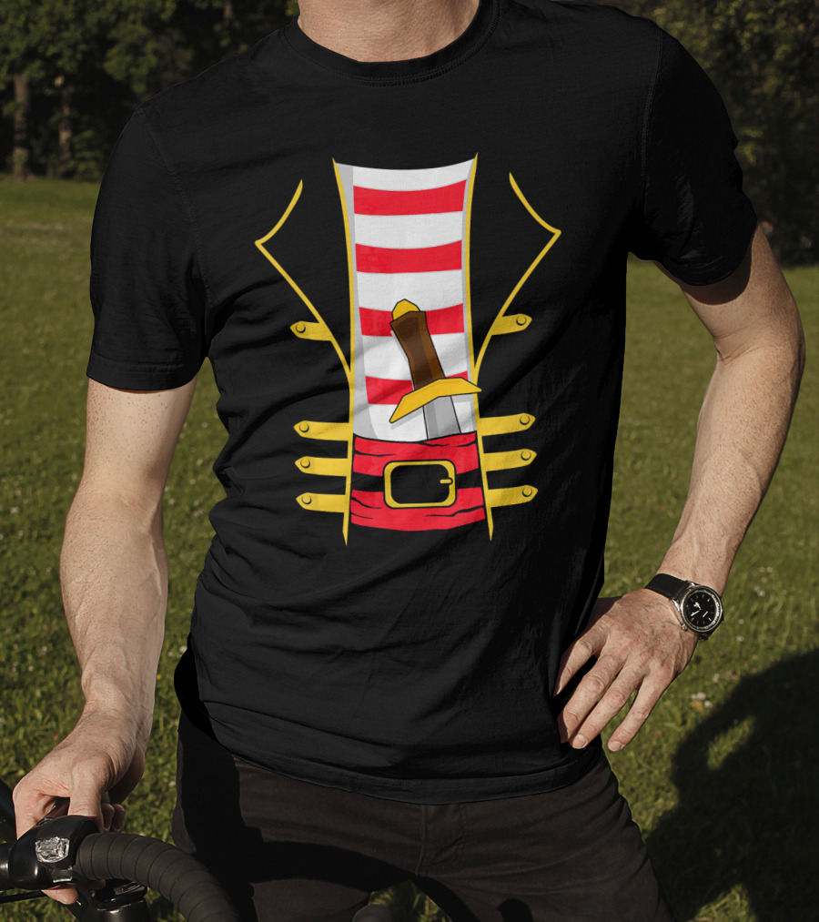Pirate Outfit With Sword Halloween Costume T-Shirt