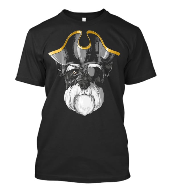 Pirate Schnauzer With Eyepatch And Pirate Hat T-Shirt