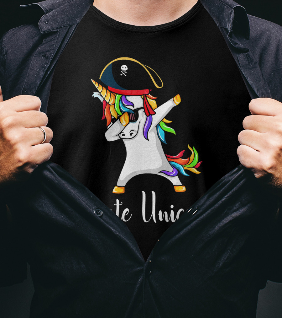 Pirate Unicorn Dabbing Funny Pirat T-Shirt