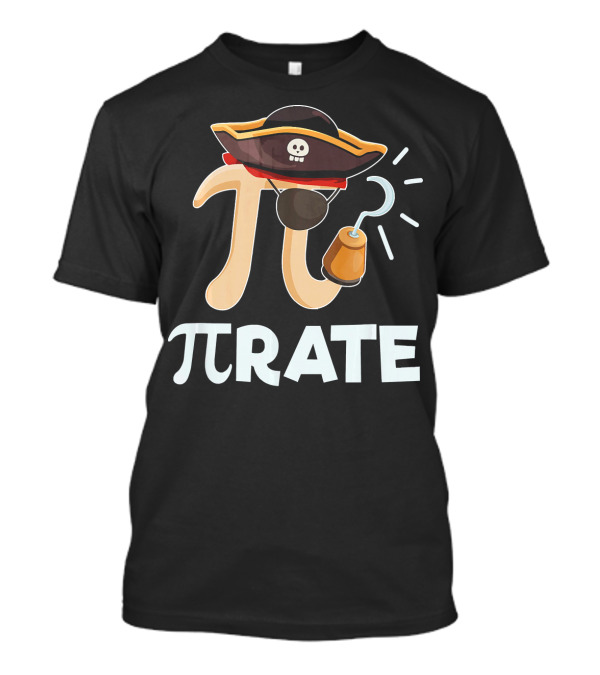 Pi Pirate Pi Day Math Pun Pirate Hat Hook T-Shirt