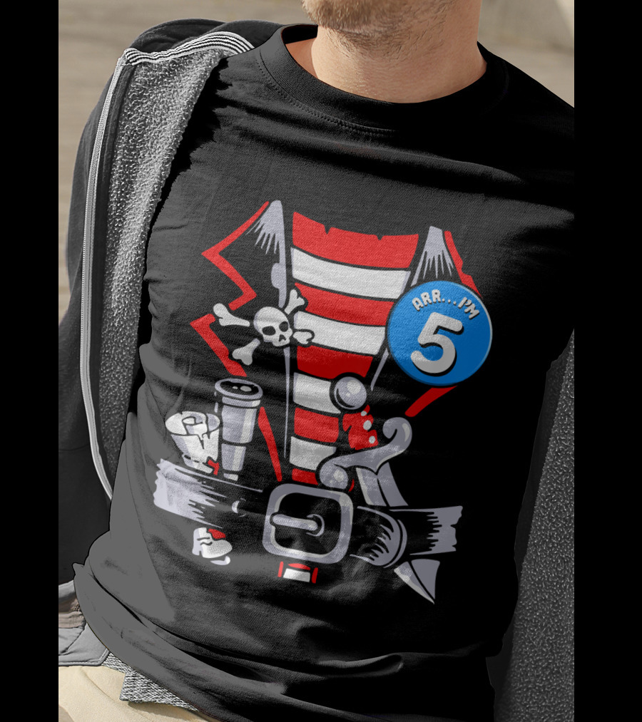 Arrr. I'm 5 Kids Birthday Pirate T-Shirt