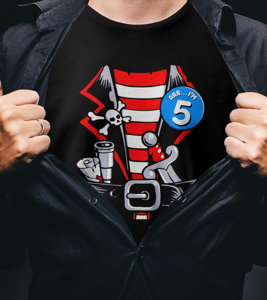 Arrr. I'm 5 Kids Birthday Pirate T-Shirt