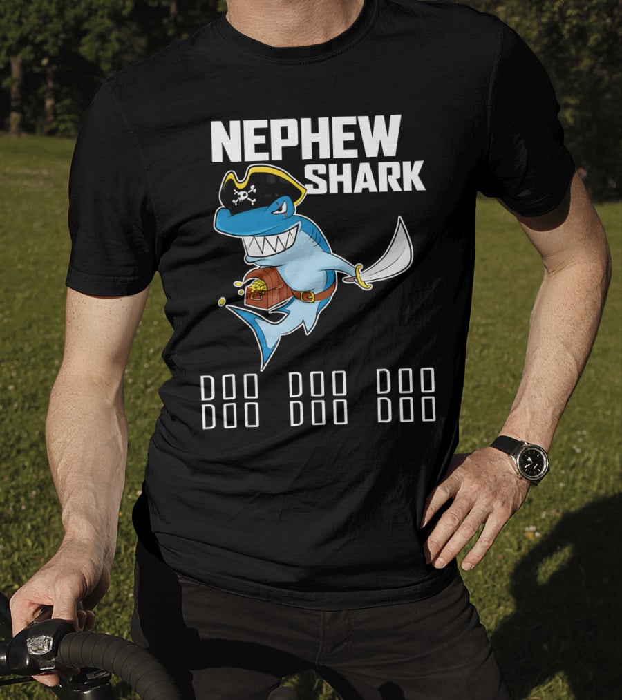 Nephew Shark Pirate Doo Doo Doo Treasure Sword T-Shirt