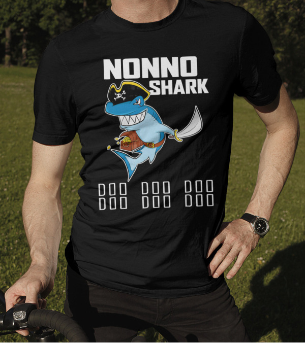 Nonno Shark Doo Doo Doo Pirate Grandpa T-Shirt