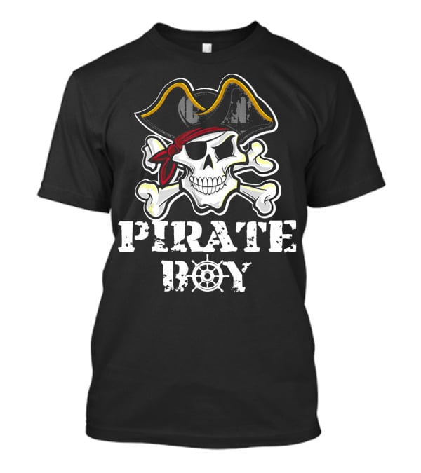 Pirate Boy Skull And Crossbones Halloween Birthday Party T-Shirt