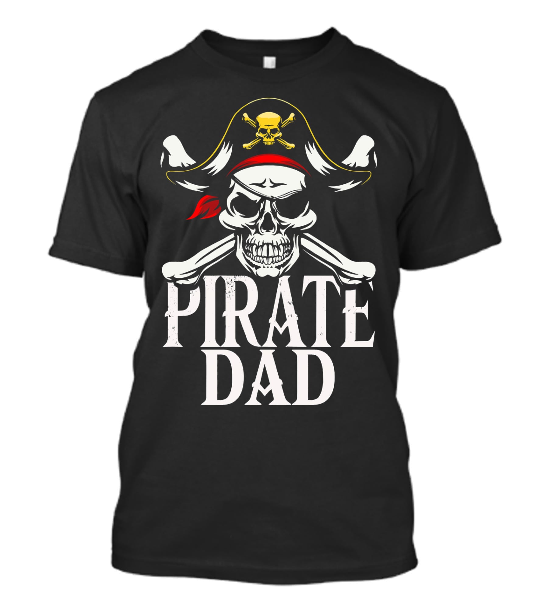 Pirate Dad Skull And Crossbones Funny Lon T-Shirt