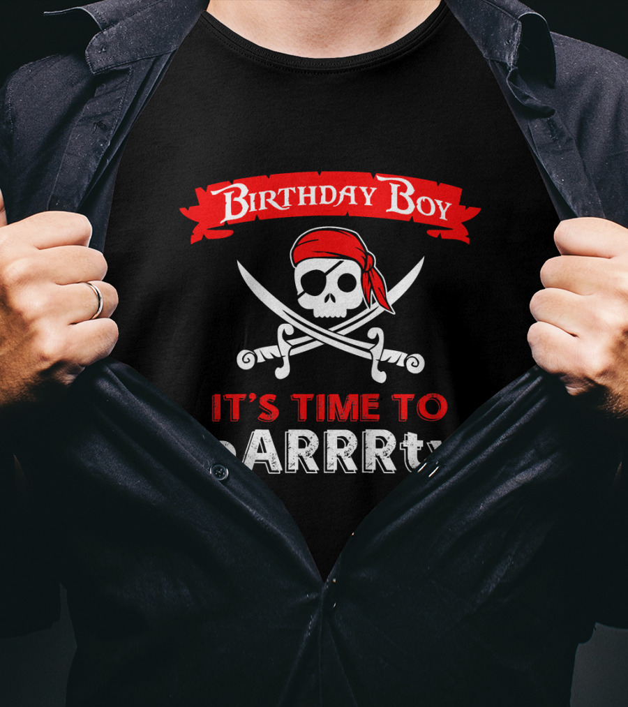 Birthday Boy Pirate It's Time To PARRRty T-Shirt