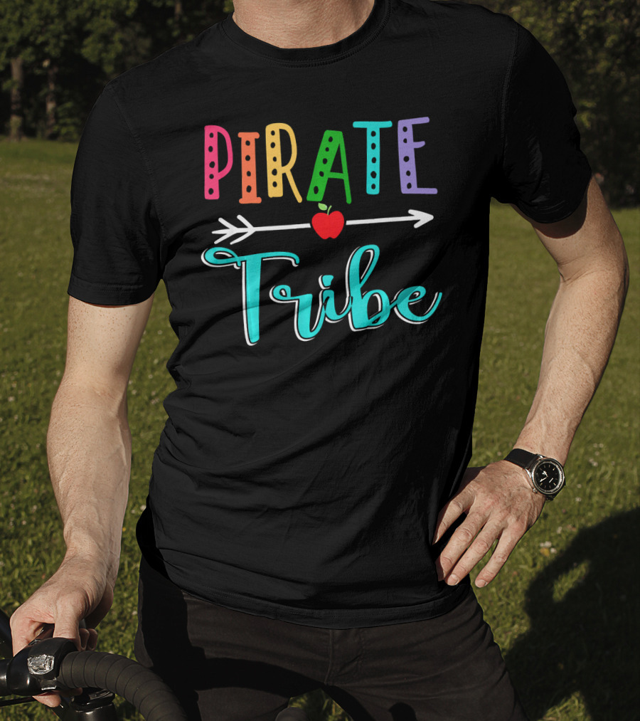 Pirate Tribe Apple Arrow With Colorful Letters T-Shirt