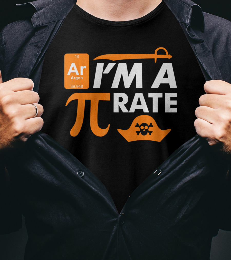 Ar Im A Pirate Pi Symbol Periodic Table Pi Day Elements T-Shirt