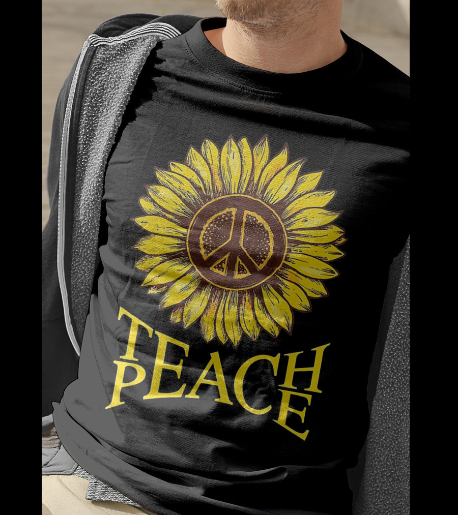 Teach Peace Sunflower Peace T-Shirt
