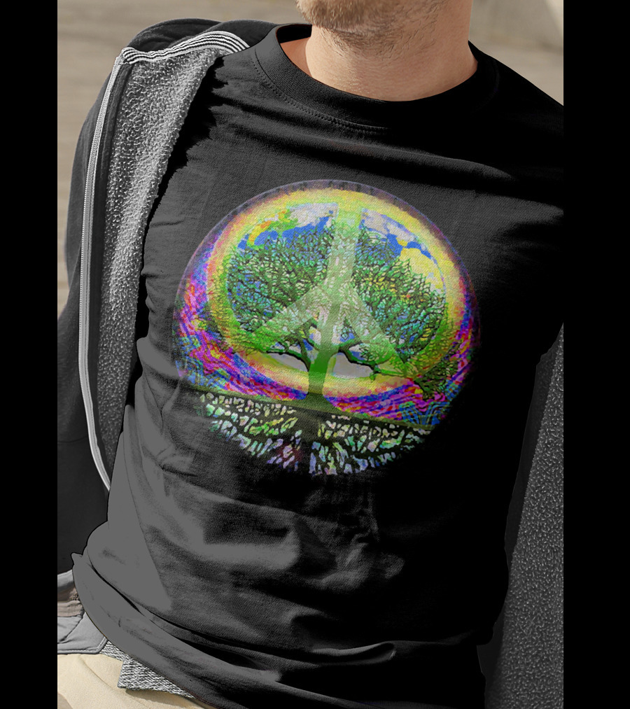 Tree Of Life Peace Symbol World Harmony T-Shirt