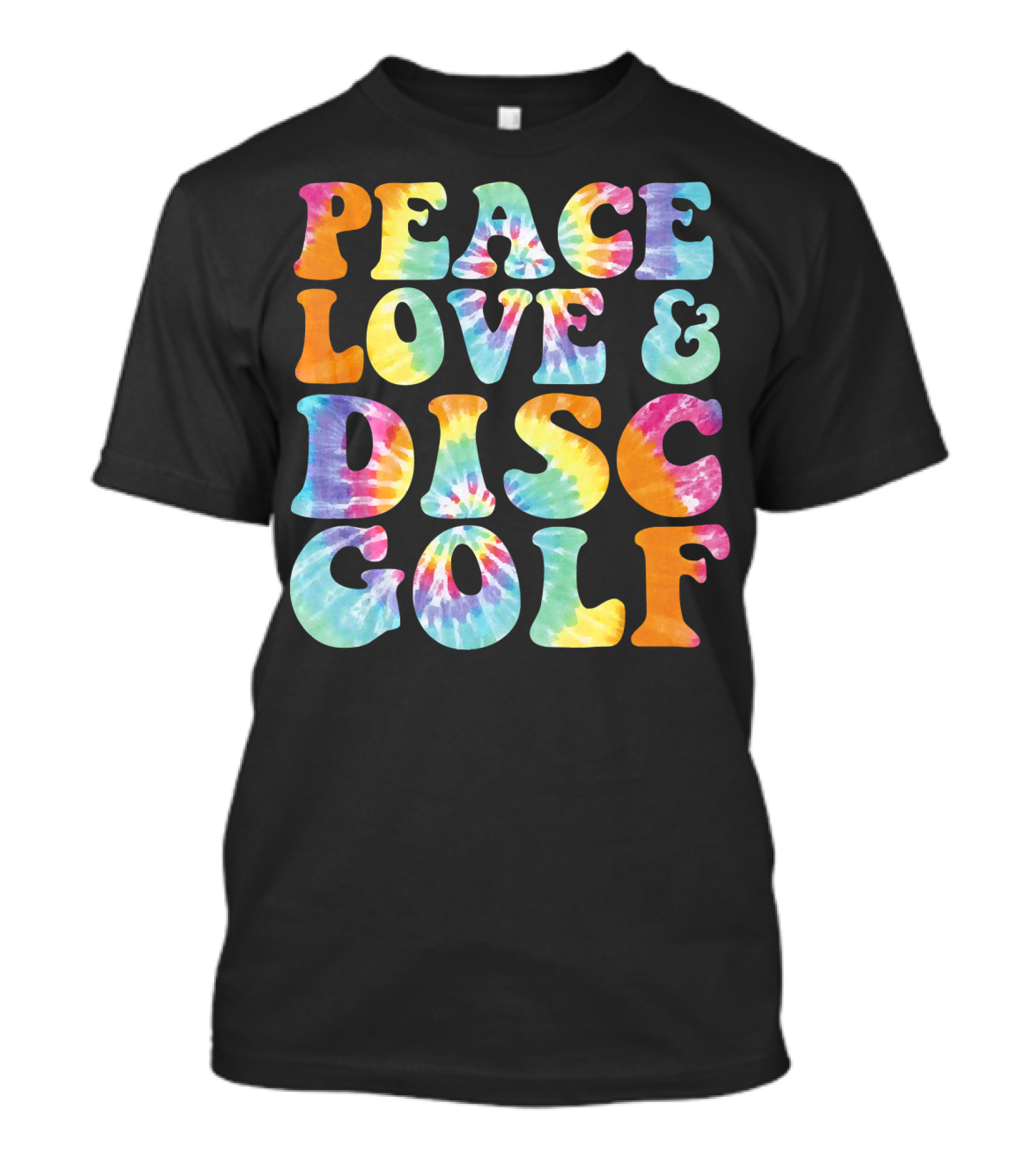 Peace Love And Disc Golf Tie Dye T-Shirt
