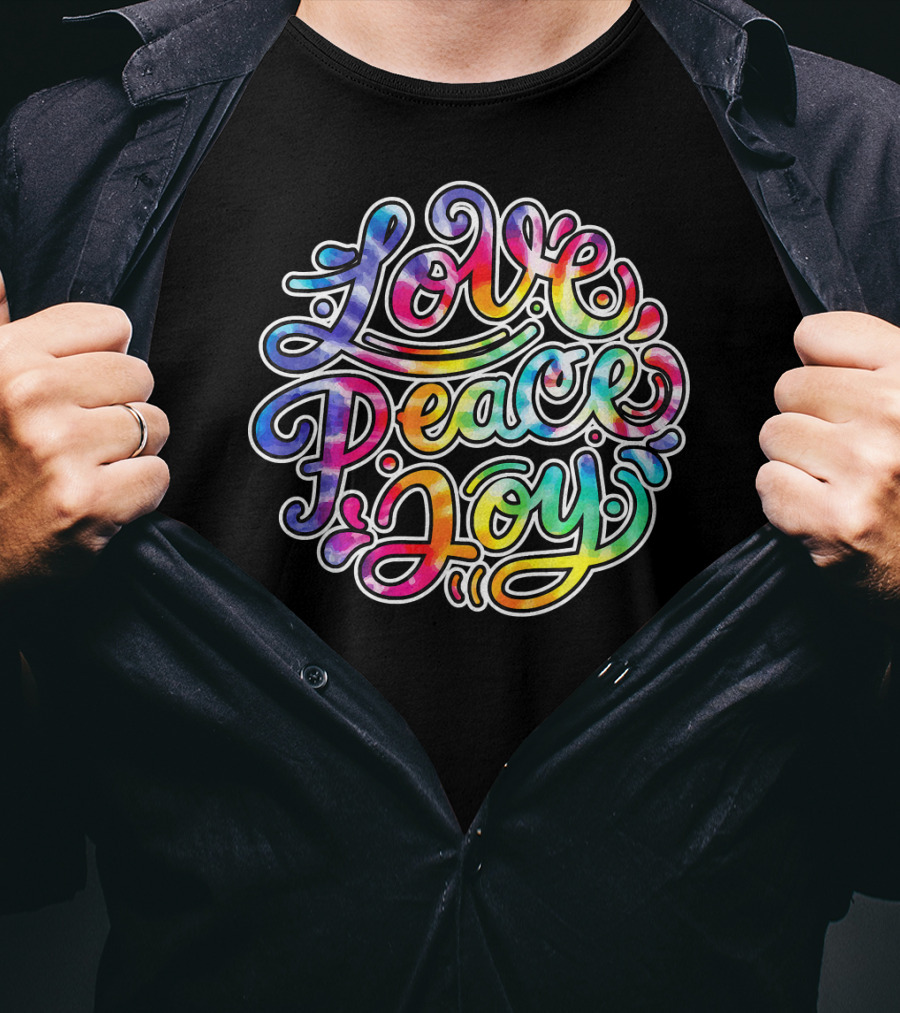 Love Peace Joy Cute Tie Dye T-Shirt