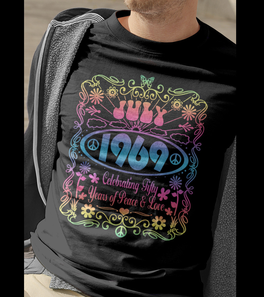 July 1969 Celebrating Fifty Years Of Peace And Love T-Shirt