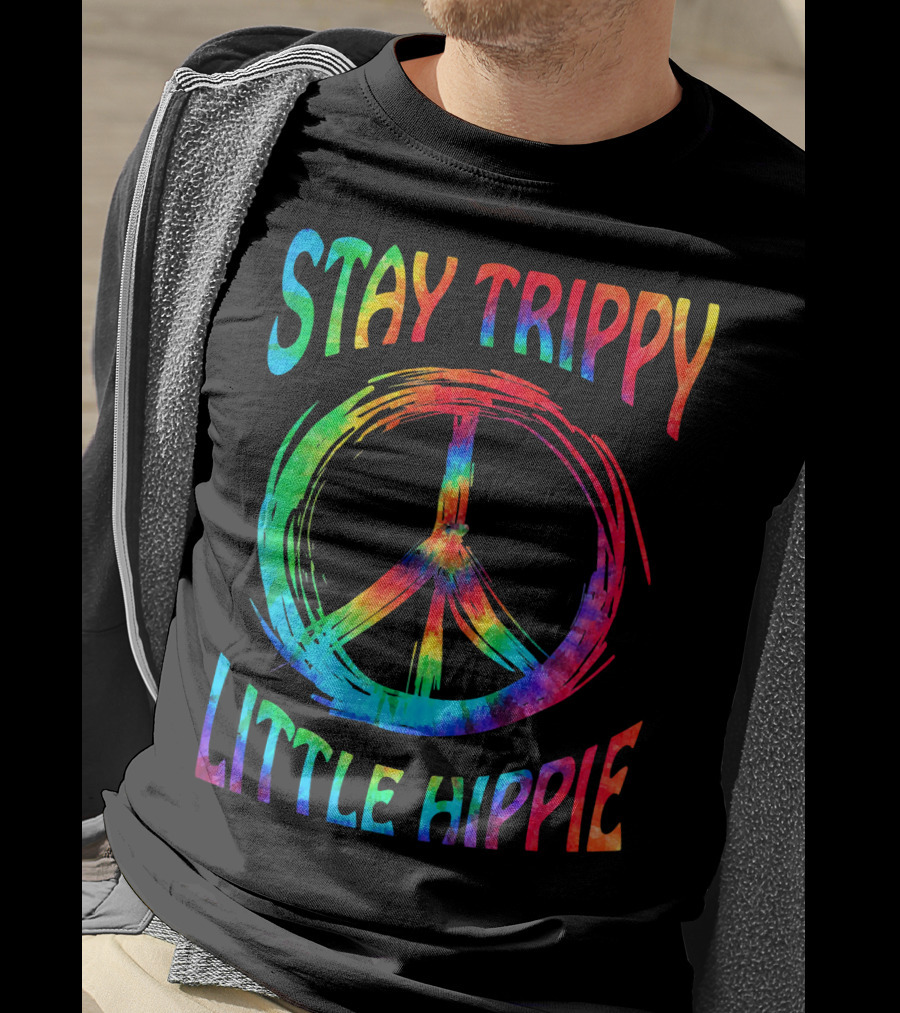Stay Trippy Little Hippie Vintage Retro Peace T-Shirt