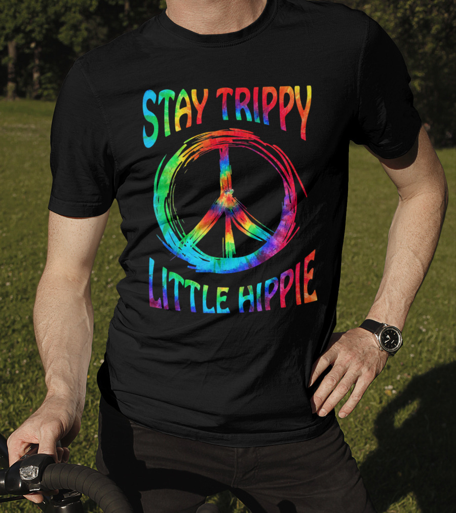 Stay Trippy Little Hippie Vintage Retro Peace T-Shirt