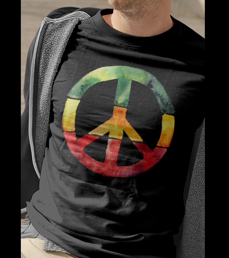 Peace Sign Rasta Reggae Roots One Love T-Shirt