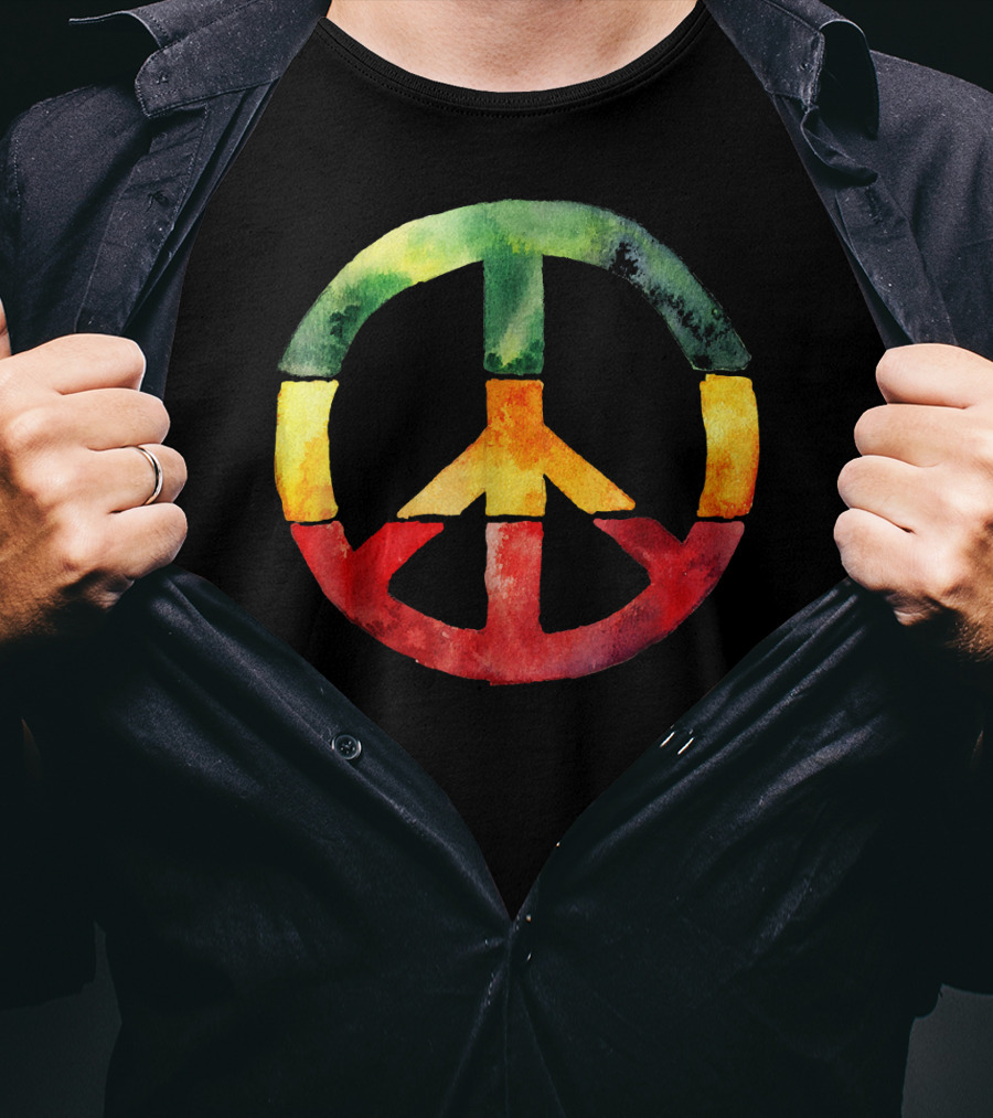 Peace Sign Rasta Reggae Roots One Love T-Shirt