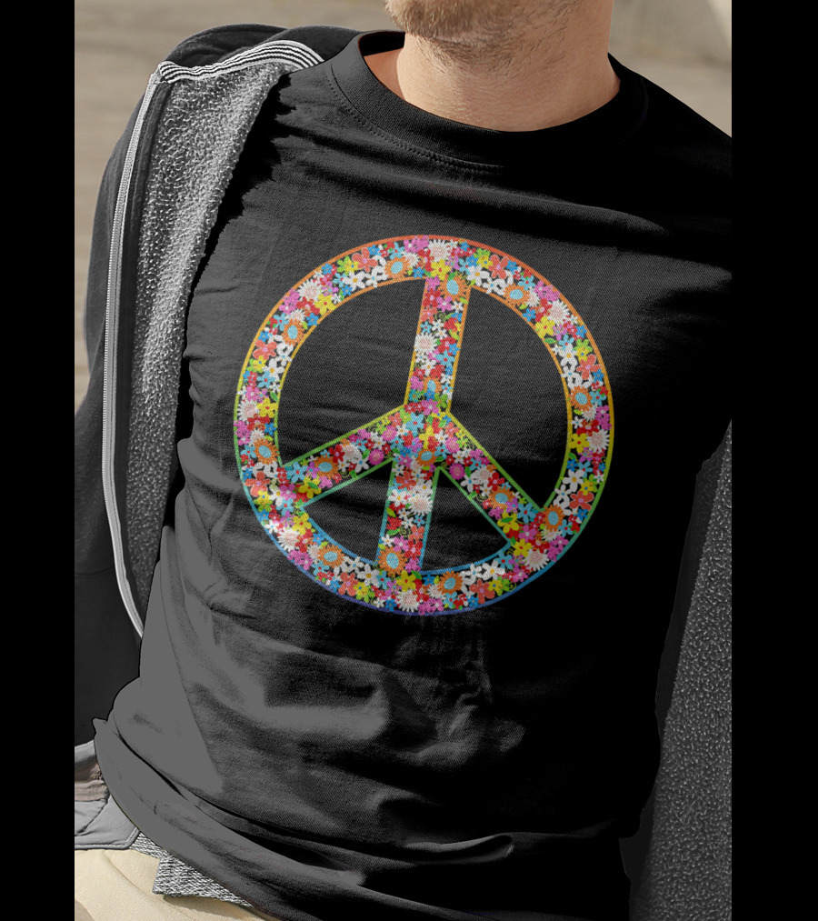 Hippie Flower-Powered Peace T-Shirt