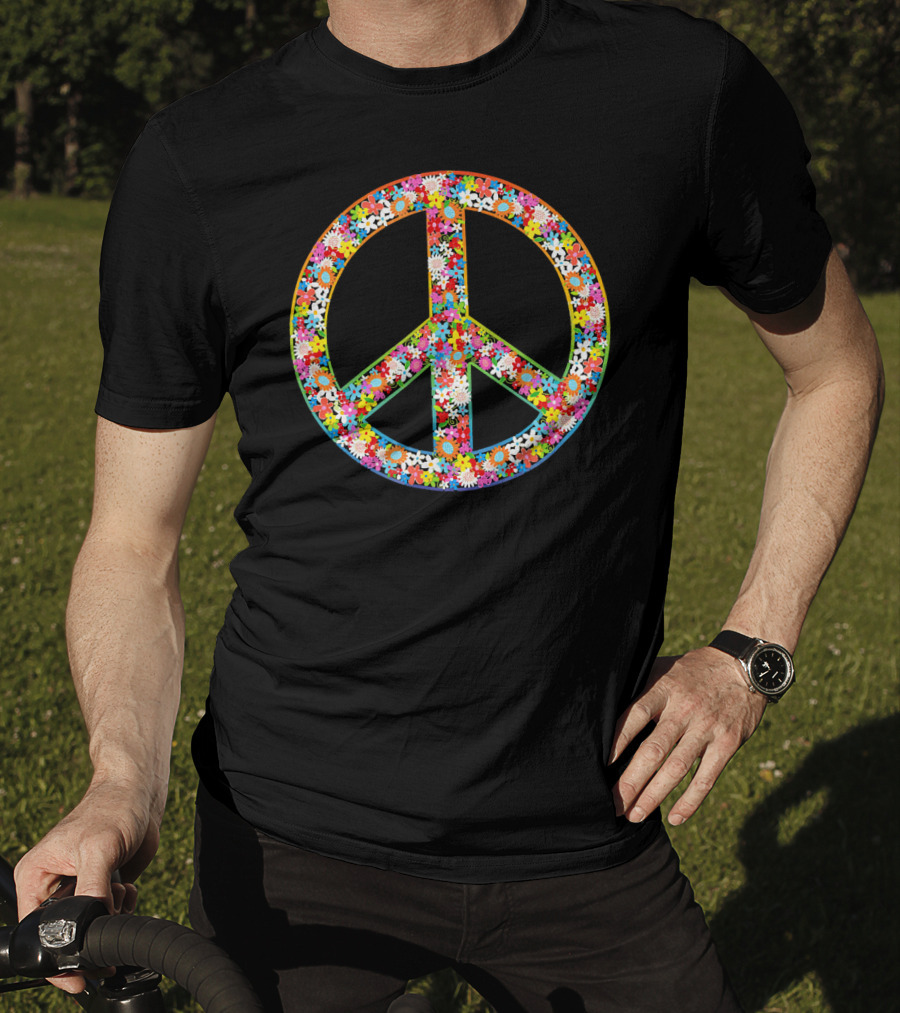 Hippie Flower-Powered Peace T-Shirt