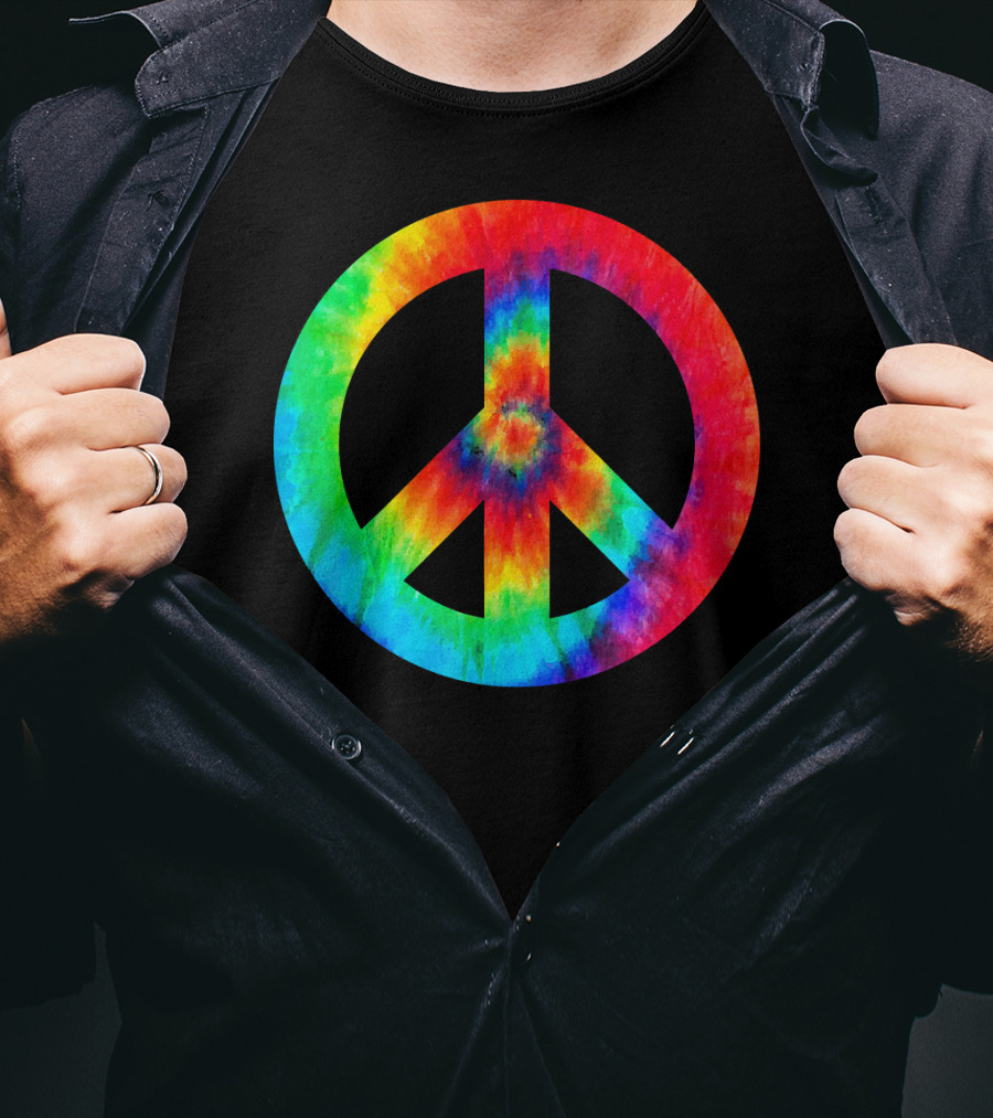 Cool Tie Dye Peace Sign T-Shirt