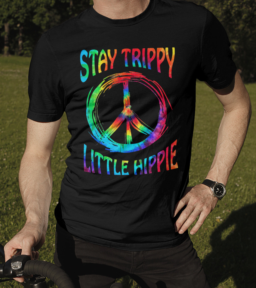 Stay Trippy Little Hippie Peace Day Rainbow Peace T-Shirt